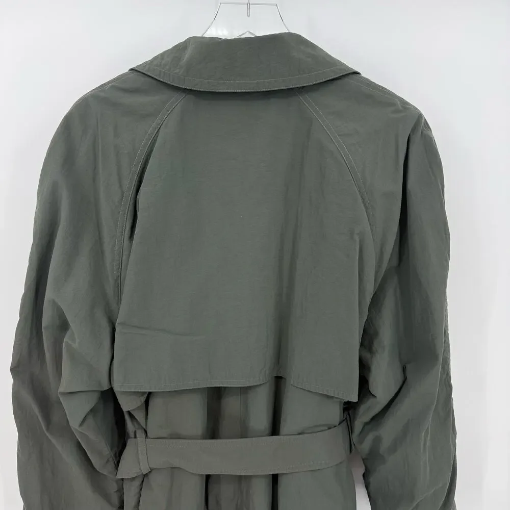 Strathmore Olive Green Wool Lined Trench Coat Men’s 40 Short Med Large